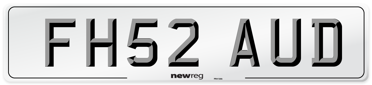 FH52 AUD Number Plate from New Reg